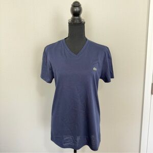 Lacoste Women's Short Sleeve Tee in Deep Blue